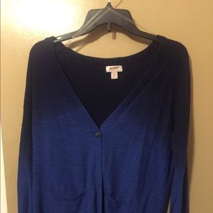 Blue button down cardigan/sweater